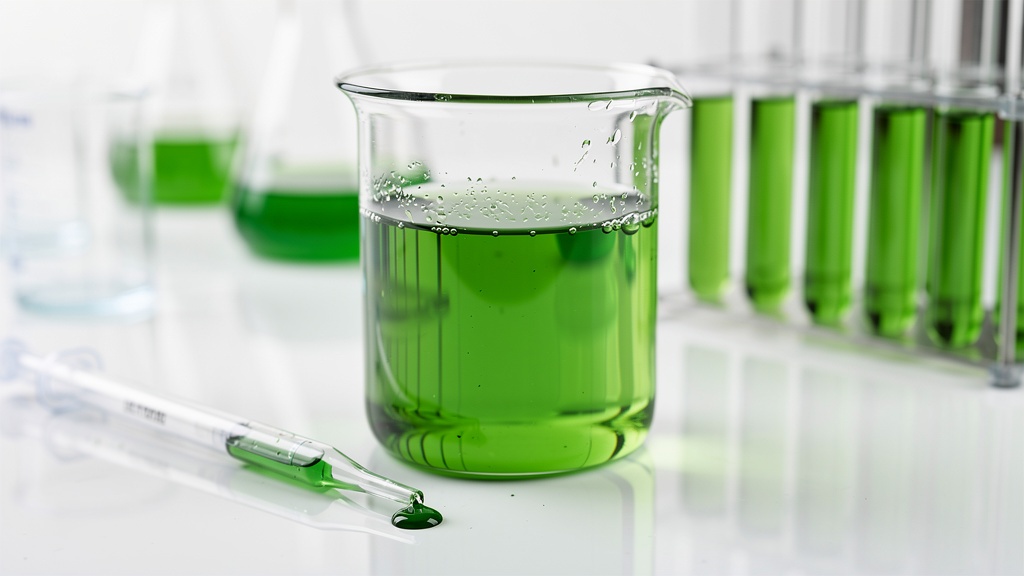 Brahmi extract in a laboratory beaker